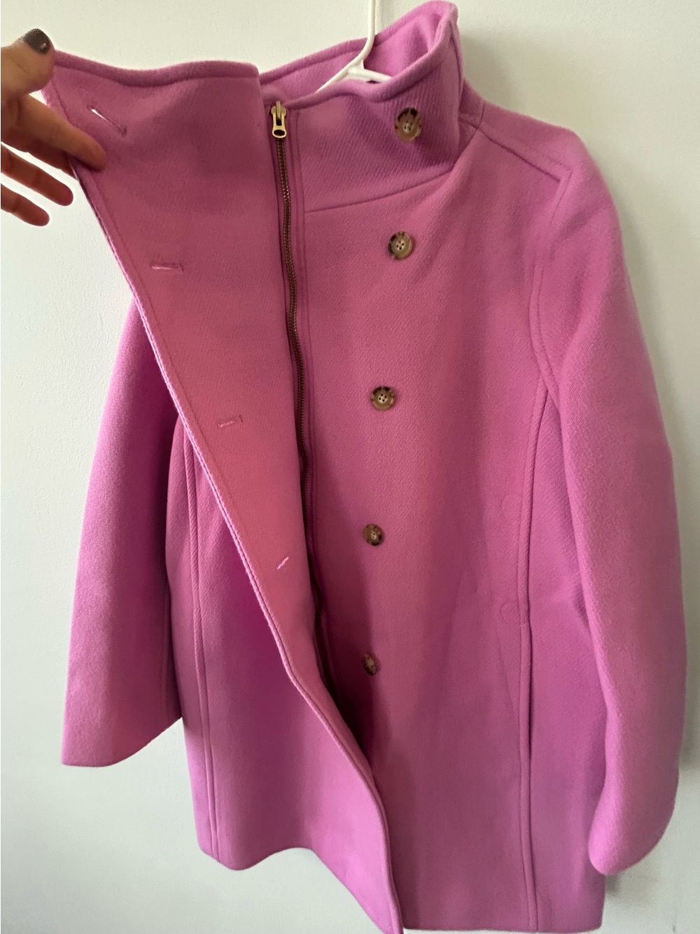 J. Crew Villa Coat Italian Stadium Pink Stand-Collar Wool-Blend 2021 - Picture 5 of 9